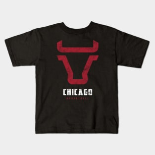 Modern Chicago Bulls Basketball Fan Alternate Logo Kids T-Shirt